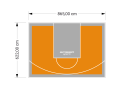 54M2/622X865CM POMARAŃCZOWO-SZARE BOISKO DO KOSZYKÓWKI SPEEDSPORT HEXA POWER PRO