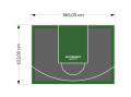 54M2/622X865CM GRAFITOWO-ZIELONE BOISKO DO KOSZYKÓWKI SPEEDSPORT HEXA POWER PRO