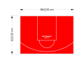 54M2/622X865CM CZERWONE BOISKO DO KOSZYKÓWKI SPEEDSPORT HEXA POWER PRO
