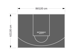 54M2/622X865CM GRAFITOWE BOISKO DO KOSZYKÓWKI SPEEDSPORT HEXA POWER PRO