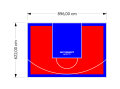 56M2/622X896CM CZERWONO-NIEBIESKIE BOISKO DO KOSZYKÓWKI SPEEDSPORT HEXA POWER PRO