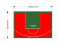 56M2/622X896CM CZERWONO-ZIELONE BOISKO DO KOSZYKÓWKI SPEEDSPORT HEXA POWER PRO