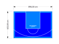56M2/622X896CM NIEBIESKO-BŁĘKITNE BOISKO DO KOSZYKÓWKI SPEEDSPORT HEXA POWER PRO
