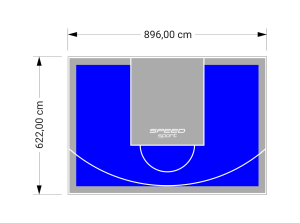 56M2/622X896CM NIEBIESKO-SZARE BOISKO DO KOSZYKÓWKI SPEEDSPORT HEXA POWER PRO