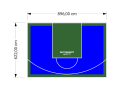 56M2/622X896CM NIEBIESKO-ZIELONE BOISKO DO KOSZYKÓWKI SPEEDSPORT HEXA POWER PRO