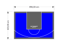 56M2/622X896CM NIEBIESKO-GRAFITOWE BOISKO DO KOSZYKÓWKI SPEEDSPORT HEXA POWER PRO