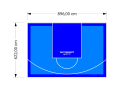 56M2/622X896CM BŁĘKITNO-NIEBIESKIE BOISKO DO KOSZYKÓWKI SPEEDSPORT HEXA POWER PRO