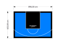 56M2/622X896CM BŁĘKITNO-CZARNE BOISKO DO KOSZYKÓWKI SPEEDSPORT HEXA POWER PRO