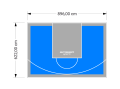 56M2/622X896CM BŁĘKITNO-SZARE BOISKO DO KOSZYKÓWKI SPEEDSPORT HEXA POWER PRO