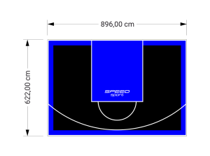 56M2/622X896CM CZARNO-NIEBIESKIE BOISKO DO KOSZYKÓWKI SPEEDSPORT HEXA POWER PRO