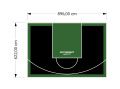 56M2/622X896CM CZARNO-ZIELONE BOISKO DO KOSZYKÓWKI SPEEDSPORT HEXA POWER PRO