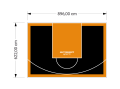 56M2/622X896CM CZARNO-POMARAŃCZOWE BOISKO DO KOSZYKÓWKI SPEEDSPORT HEXA POWER PRO