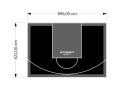 56M2/622X896CM CZARNO-GRAFITOWE BOISKO DO KOSZYKÓWKI SPEEDSPORT HEXA POWER PRO