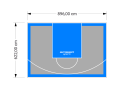56M2/622X896CM SZARO-BŁĘKITNE BOISKO DO KOSZYKÓWKI SPEEDSPORT HEXA POWER PRO
