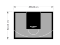 56M2/622X896CM SZARO-CZARNE BOISKO DO KOSZYKÓWKI SPEEDSPORT HEXA POWER PRO