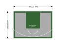 56M2/622X896CM SZARO-ZIELONE BOISKO DO KOSZYKÓWKI SPEEDSPORT HEXA POWER PRO