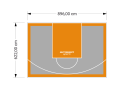 56M2/622X896CM SZARO-POMARAŃCZOWE BOISKO DO KOSZYKÓWKI SPEEDSPORT HEXA POWER PRO