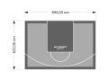 56M2/622X896CM SZARO-GRAFITOWE BOISKO DO KOSZYKÓWKI SPEEDSPORT HEXA POWER PRO