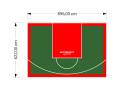 56M2/622X896CM ZIELONO-CZERWONE BOISKO DO KOSZYKÓWKI SPEEDSPORT HEXA POWER PRO