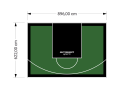 56M2/622X896CM ZIELONO-CZARNE BOISKO DO KOSZYKÓWKI SPEEDSPORT HEXA POWER PRO