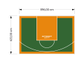 56M2/622X896CM ZIELONO-POMARAŃCZOWE BOISKO DO KOSZYKÓWKI SPEEDSPORT HEXA POWER PRO