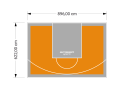 56M2/622X896CM POMARAŃCZOWO-SZARE BOISKO DO KOSZYKÓWKI SPEEDSPORT HEXA POWER PRO