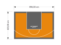 56M2/622X896CM POMARAŃCZOWO-GRAFITOWE BOISKO DO KOSZYKÓWKI SPEEDSPORT HEXA POWER PRO