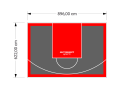 56M2/622X896CM GRAFITOWO-CZERWONE BOISKO DO KOSZYKÓWKI SPEEDSPORT HEXA POWER PRO
