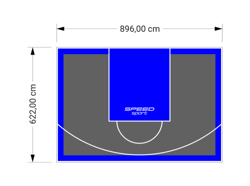 56M2/622X896CM GRAFITOWO-NIEBIESKIE BOISKO DO KOSZYKÓWKI SPEEDSPORT HEXA POWER PRO