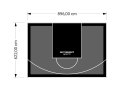 56M2/622X896CM GRAFITOWO-CZARNE BOISKO DO KOSZYKÓWKI SPEEDSPORT HEXA POWER PRO