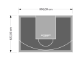 56M2/622X896CM GRAFITOWO-SZARE BOISKO DO KOSZYKÓWKI SPEEDSPORT HEXA POWER PRO