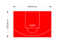 56M2/622X896CM CZERWONE BOISKO DO KOSZYKÓWKI SPEEDSPORT HEXA POWER PRO