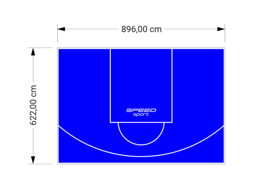 56M2/622X896CM NIEBIESKIE BOISKO DO KOSZYKÓWKI SPEEDSPORT HEXA POWER PRO