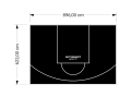 56M2/622X896CM CZARNE BOISKO DO KOSZYKÓWKI SPEEDSPORT HEXA POWER PRO