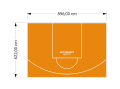 56M2/622X896CM POMARAŃCZOWE BOISKO DO KOSZYKÓWKI SPEEDSPORT HEXA POWER PRO