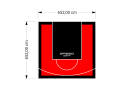 43M2/652X652CM CZERWONO-CZARNE BOISKO DO KOSZYKÓWKI SPEEDSPORT HEXA POWER PRO