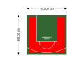 43M2/652X652CM CZERWONO-ZIELONE BOISKO DO KOSZYKÓWKI SPEEDSPORT HEXA POWER PRO