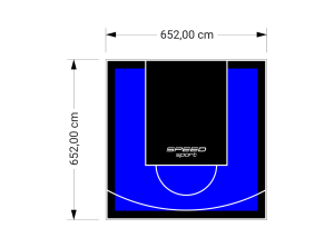43M2/652X652CM NIEBIESKO-CZARNE BOISKO DO KOSZYKÓWKI SPEEDSPORT HEXA POWER PRO