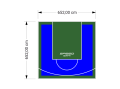 43M2/652X652CM NIEBIESKO-ZIELONE BOISKO DO KOSZYKÓWKI SPEEDSPORT HEXA POWER PRO