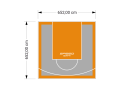 43M2/652X652CM SZARO-POMARAŃCZOWE BOISKO DO KOSZYKÓWKI SPEEDSPORT HEXA POWER PRO