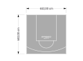 43M2/652X652CM SZARE BOISKO DO KOSZYKÓWKI SPEEDSPORT HEXA POWER PRO