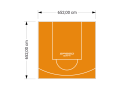 43M2/652X652CM POMARAŃCZOWE BOISKO DO KOSZYKÓWKI SPEEDSPORT HEXA POWER PRO