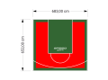 45M2/652X683CM CZERWONO-ZIELONE BOISKO DO KOSZYKÓWKI SPEEDSPORT HEXA POWER PRO