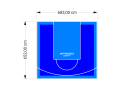 45M2/652X683CM NIEBIESKO-BŁĘKITNE BOISKO DO KOSZYKÓWKI SPEEDSPORT HEXA POWER PRO