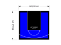 45M2/652X683CM NIEBIESKO-CZARNE BOISKO DO KOSZYKÓWKI SPEEDSPORT HEXA POWER PRO