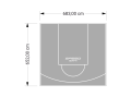 45M2/652X683CM SZARE BOISKO DO KOSZYKÓWKI SPEEDSPORT HEXA POWER PRO