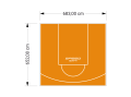 45M2/652X683CM POMARAŃCZOWE BOISKO DO KOSZYKÓWKI SPEEDSPORT HEXA POWER PRO