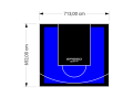 47M2/652X713CM NIEBIESKO-CZARNE BOISKO DO KOSZYKÓWKI SPEEDSPORT HEXA POWER PRO