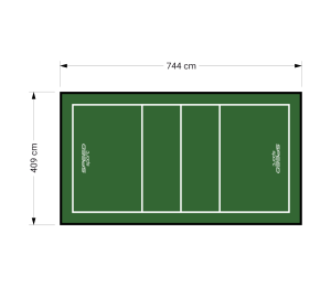 30M2/744X409CM ZIELONE BOISKO DO SIATKÓWKI SPEEDSPORT HEXA POWER PRO