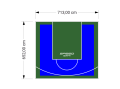 47M2/652X713CM NIEBIESKO-ZIELONE BOISKO DO KOSZYKÓWKI SPEEDSPORT HEXA POWER PRO